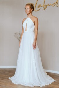 Schlichtes elegantes Hochzeitskleid Monica